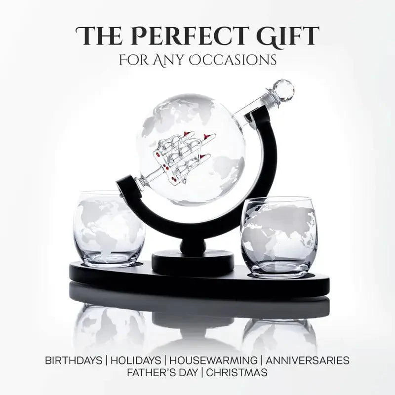 900mL Globe Decanter Set - The Elegant Way To Serve And Impress Your Guests Every Time