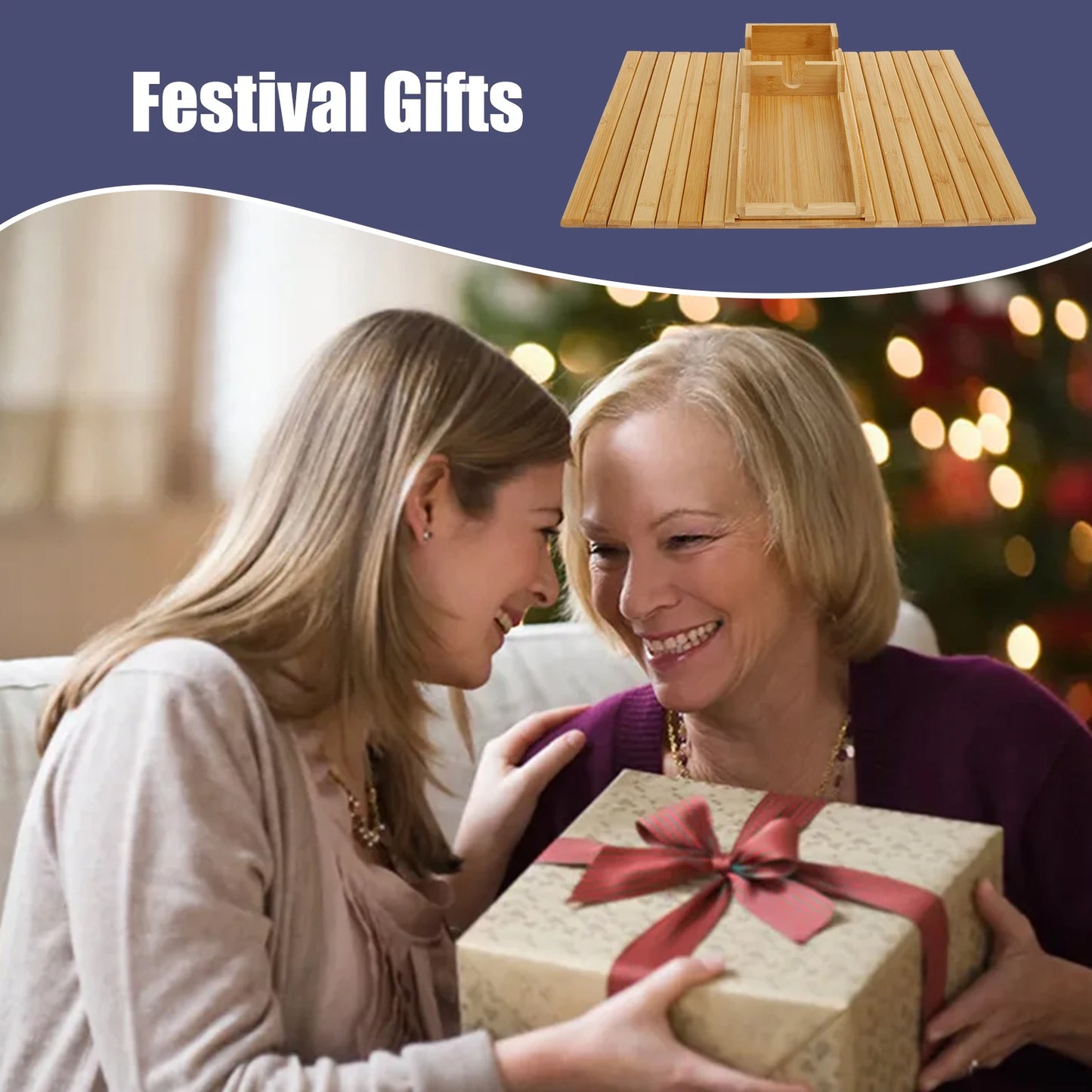 Anti-Slip Bamboo Sofa Tray - Stylish & Secure Storage Right On Your Sofa Arm