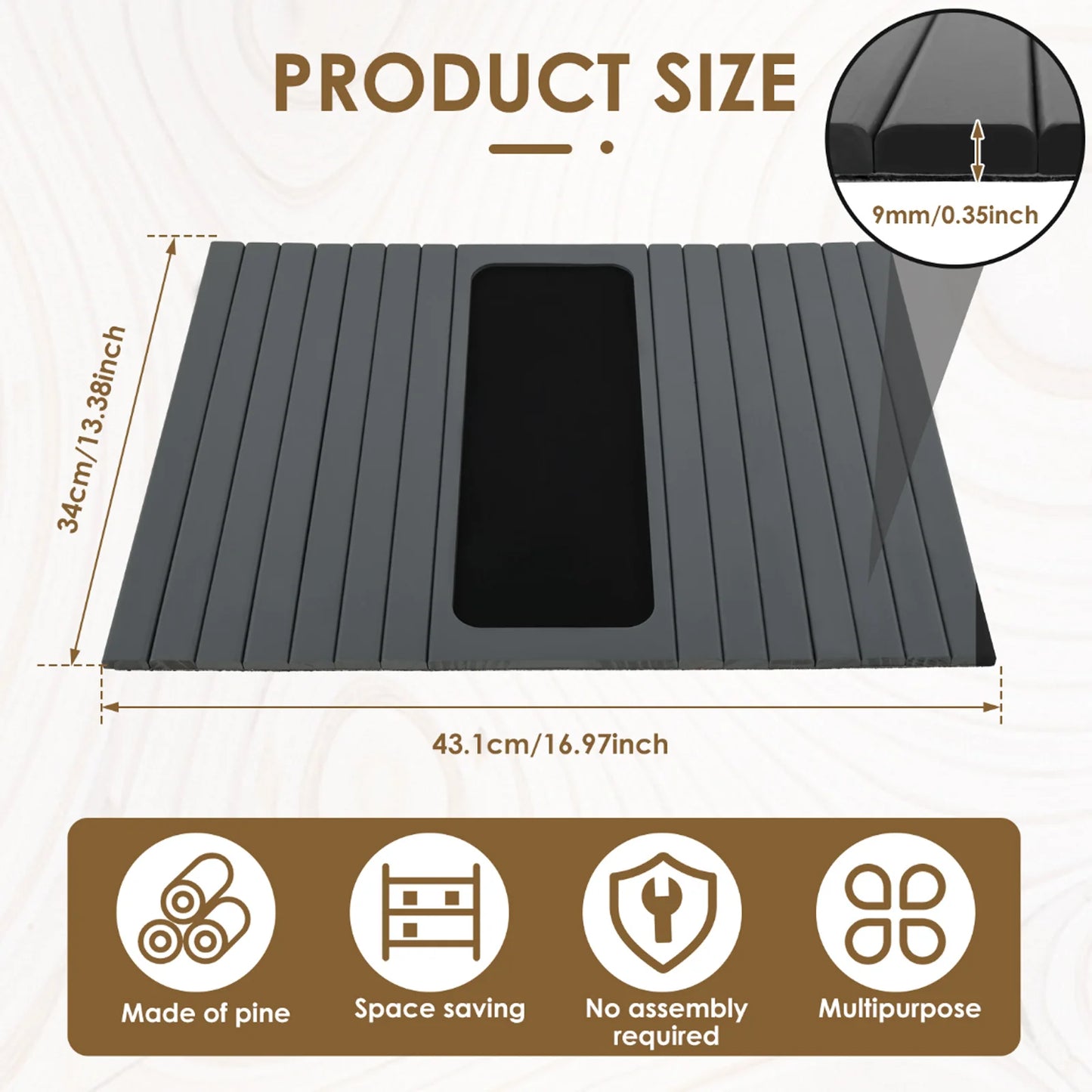 Anti-Slip Bamboo Sofa Tray - Stylish & Secure Storage Right On Your Sofa Arm