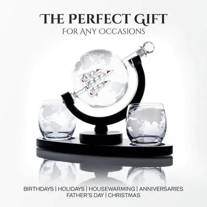 900mL Globe Decanter Set - The Elegant Way To Serve And Impress Your Guests Every Time