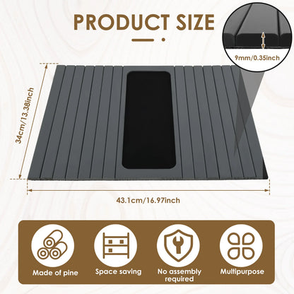 Anti-Slip Bamboo Sofa Tray - Stylish & Secure Storage Right On Your Sofa Arm