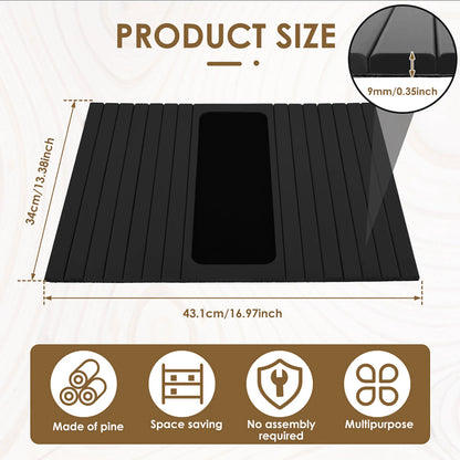 Anti-Slip Bamboo Sofa Tray - Stylish & Secure Storage Right On Your Sofa Arm